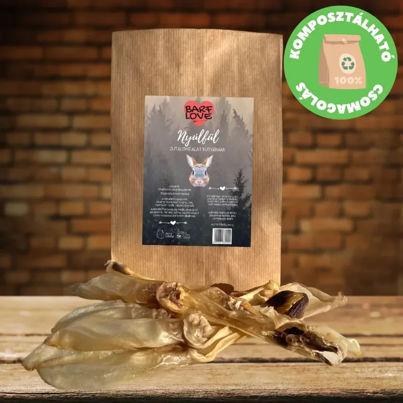 Barf Love szárított nyúlfül snack kutyáknak