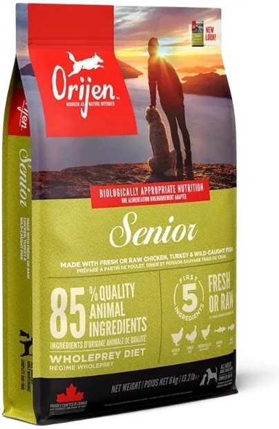 Orijen Senior táp idősödő, idős kutyáknak