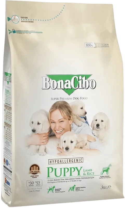Bonacibo Puppy Dog Lamb & Rice - Hidrolizált báránnyal, szardellával és krillel
