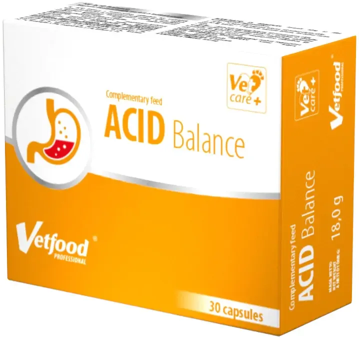 VetFood ACID Balance kapszula a gyomor védelmére kutyáknak és macskáknak