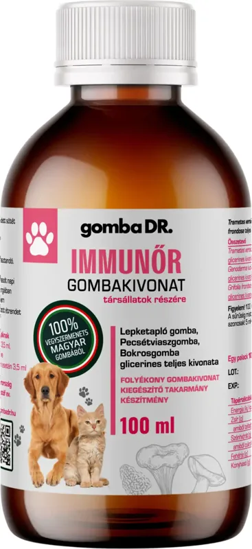 Gomba DR. IMMUNŐR folyékony gombakivonat kutyáknak és macskáknak