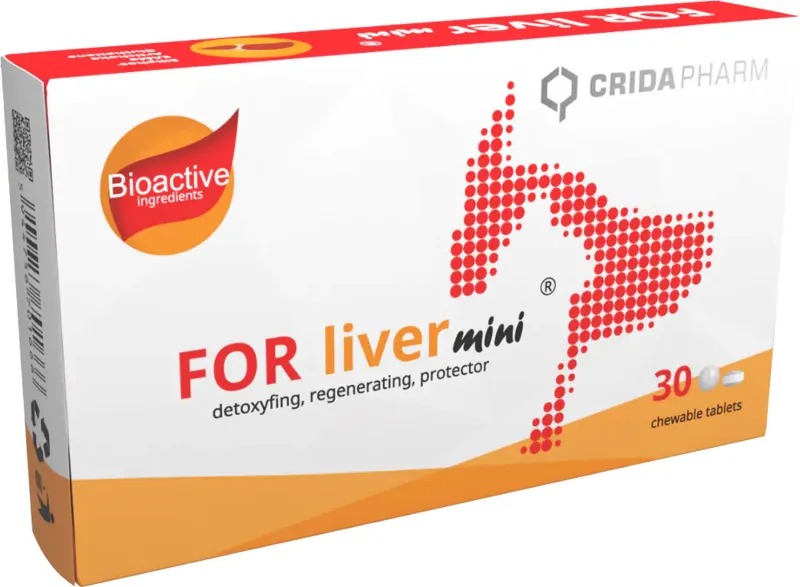 Crida Pharm FOR liver májvédő rágótabletta kutyáknak és macskáknak