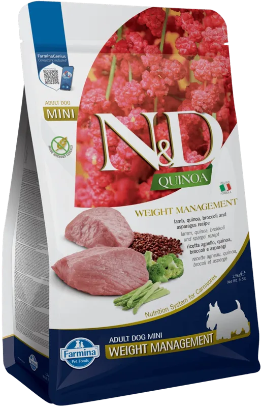 N&D Dog Grain Free Quinoa Weight Management Lamb - Súlykontroll