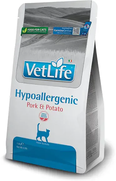 Vet Life Natural Diet Cat Hypoallergenic Pork & Potato