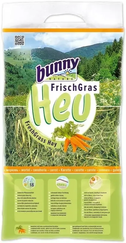 bunnyNature FreshGrass Hay with Carrot