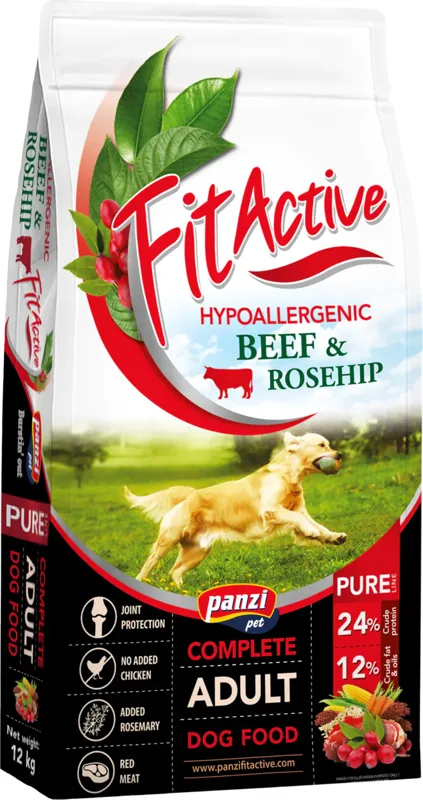 FitActive Pure Hypoallergenic Beef & Rosehip monoprotein táp