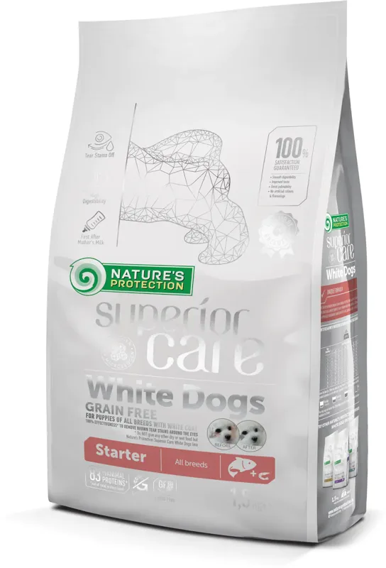 Nature's Protection Superior Care White Dogs Starter Grain Free Salmon