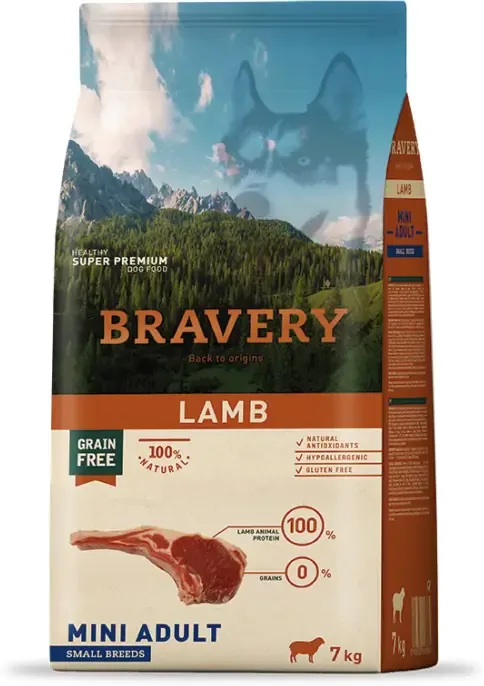 Bravery Dog Adult Mini Grain Free Lamb monoprotein táp