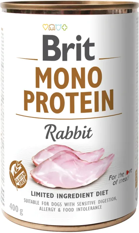 Brit Mono Protein Rabbit - Hipoallergén konzerves eledel kutyáknak