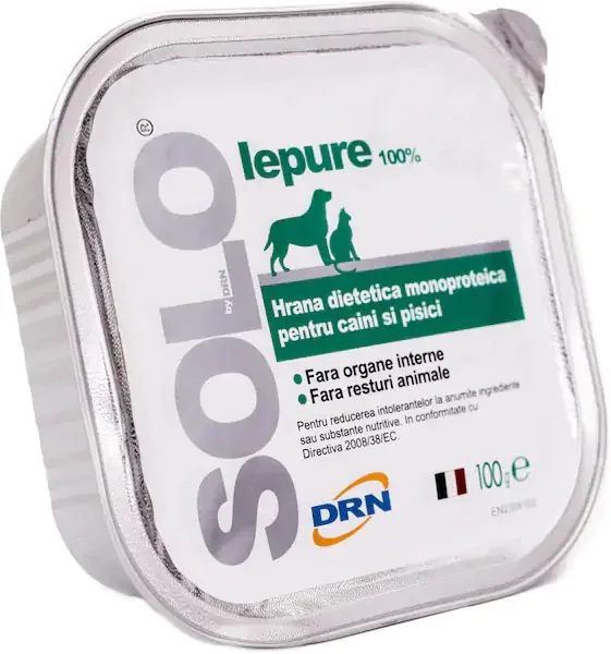 DRN Solo Hypoallergenic Monoprotein nyúlhúsos pástétom