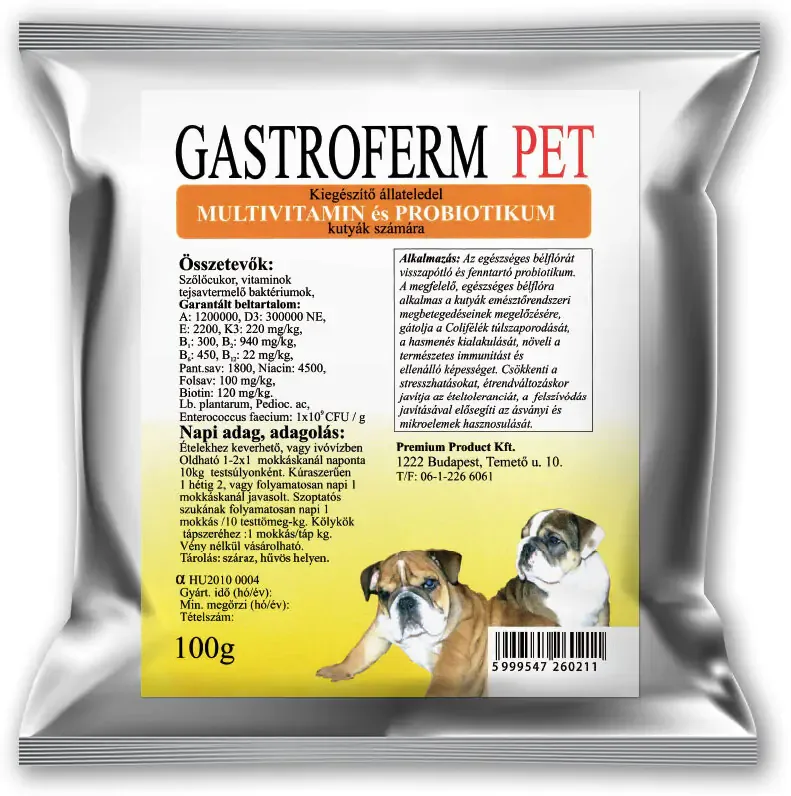 Gastroferm Pet probiotikum és multivitamin kutyáknak