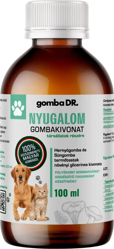 Gomba Dr. NYUGALOM folyékony gombakivonat kutyáknak és macskáknak