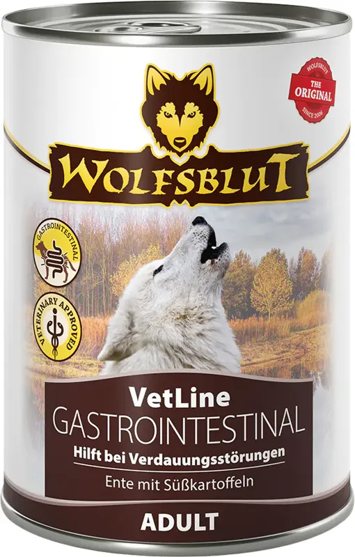 Wolfsblut VetLine Gastrointestinal konzerv - Kacsahús édesburgonyával