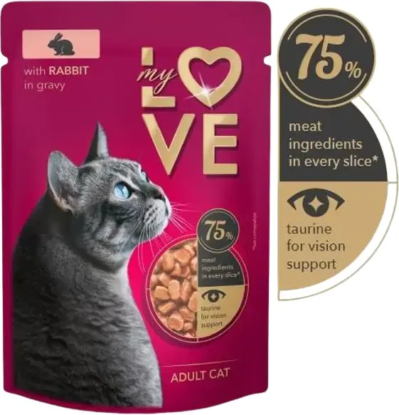 My Love nyúlhús szószban alutasakos felnőtt macskaeledel