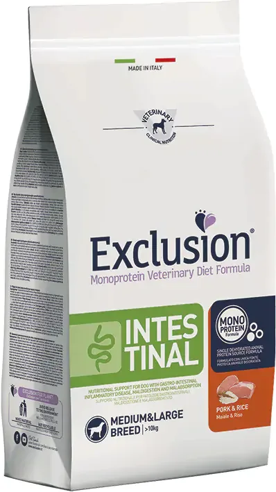Exclusion Dog Intestinal Pork & Rice Medium & Large Breed