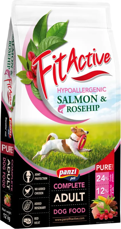 FitActive Pure Hypoallergenic Salmon & Rosehip monoprotein táp