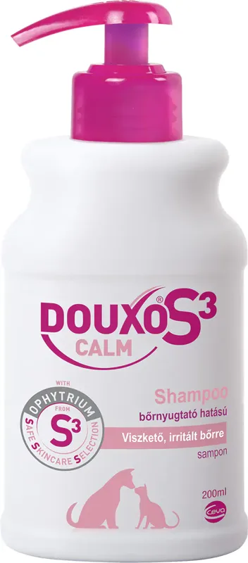 Douxo S3 Calm sampon kutyáknak és macskáknak viszkető, irritált, érzékeny bőrre