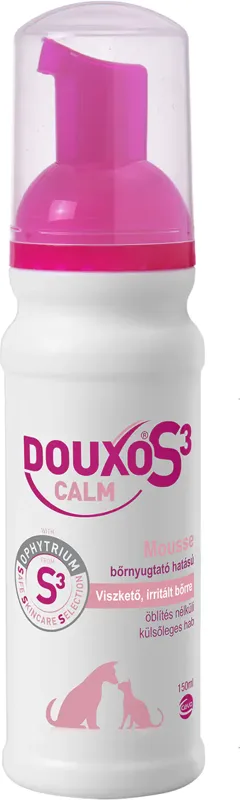 Douxo S3 Calm hab kutyáknak és macskáknak - Lemosást nem igénylő bőrnyugtatás