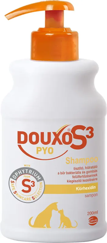 Douxo S3 Pyo antibakteriális, gombaellenes hatású sampon kutyáknak és macskáknak