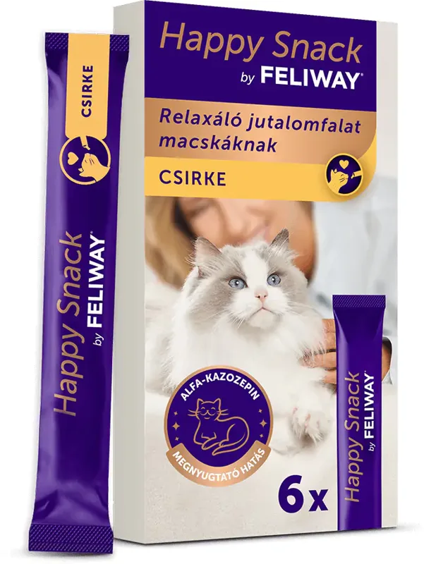 Happy Snack by Feliway nyugtató krémes jutalomfalat macskáknak - Csirkés