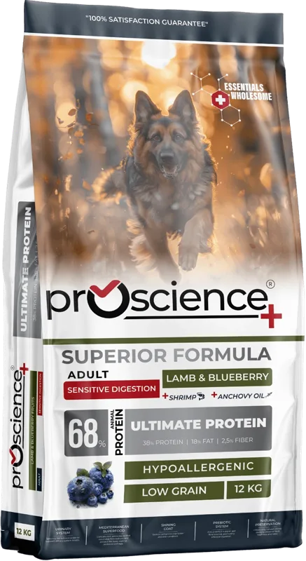 ProScience Adult Dog Lamb & Blueberry Sensitive Digestion - Bárányos kutyatáp érzékeny emésztésre