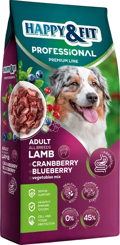 Happy&Fit Professional Adult Lamb, Cranberries, Blueberries, Vegetable Mix