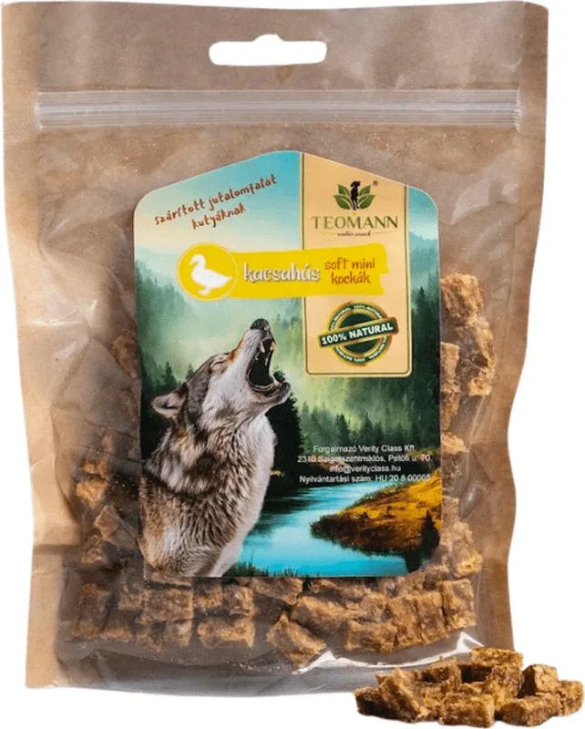 Teomann szárított kacsahús soft mini kockák