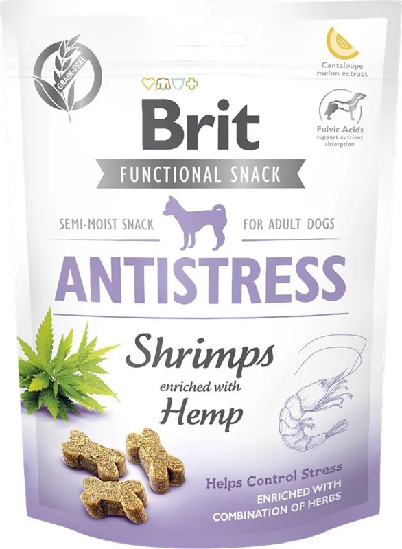 Brit Functional Snack Antistress Shrimps félnedves kutyasnack