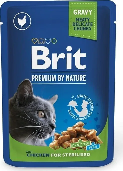 Brit Premium Cat tasakos csirkeszeletekkel ivartalanított macskáknak