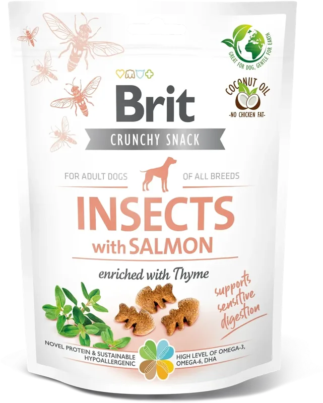 Brit Crunchy Snack Insects with Salmon enriched with Tyme