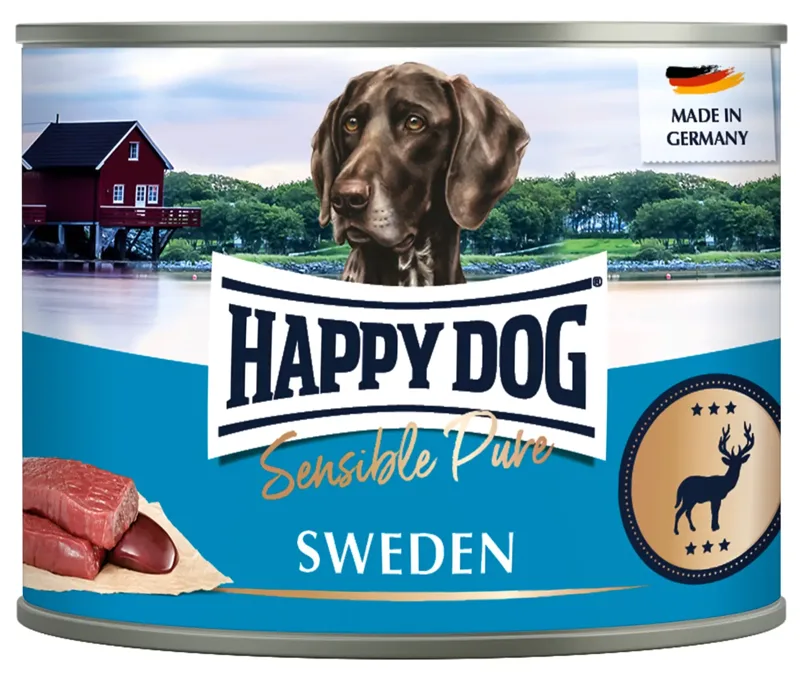 Happy Dog Pur Sweden - Szín vadhúsos konzerv kutyáknak