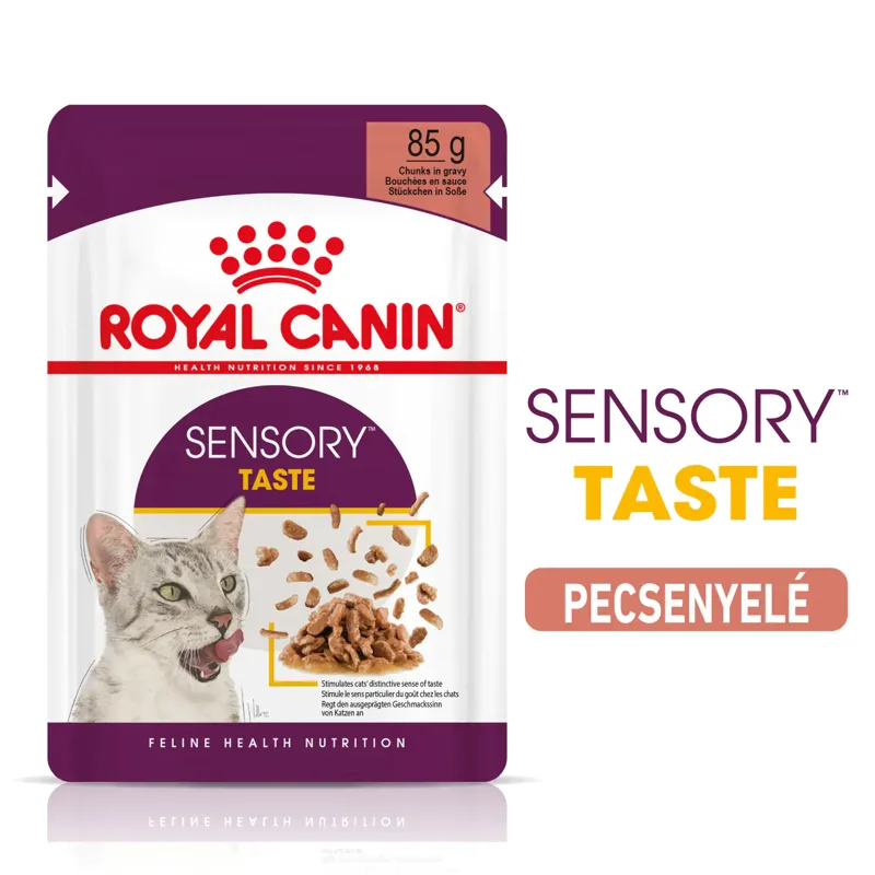 Royal Canin Sensory Taste Gravy - Szószos felnőtt macska nedves táp fokozott íz élménnyel