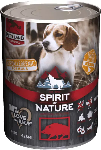 Spirit of Nature Dog vaddisznóhúsos konzerv