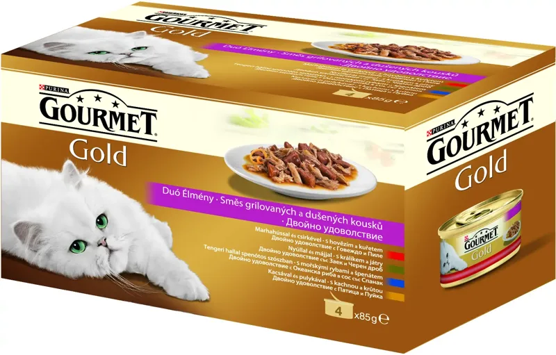Gourmet Gold Duó Élmény - Nedveseledel macskáknak - Multipack