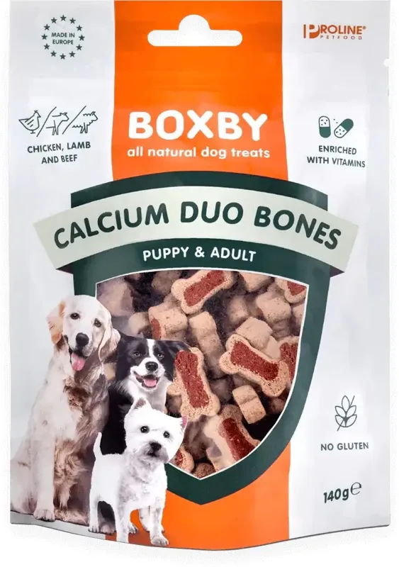 Boxby Calcium Duo Bones – Bárányos kálciumos jutalomfalat
