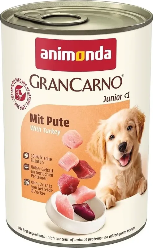 Animonda GranCarno Junior Pute pulykával és sertéssel